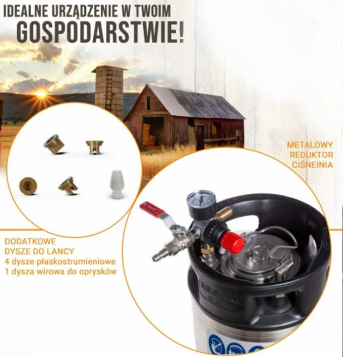 Agregat pneumatyczny AGREKOM do bielenia ścian mlekiem wapiennym 