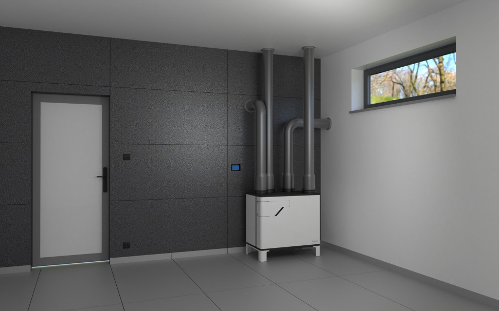 Centrala wentylacyjna BLAST w piwnicy