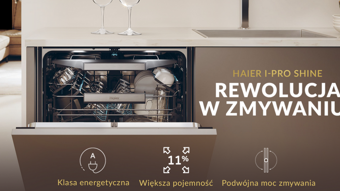 Zmywarka Haier i-Pro Shine - perfekcyjna czystość i oszczędność energii! Zostaw opinię i odbierz zestaw sztućców!