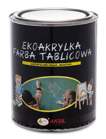 EKOAKRYLKA FARBA TABLICOWA tworzy trwałe powłoki o doskonałej odporność na zmywanie i ścieranie.