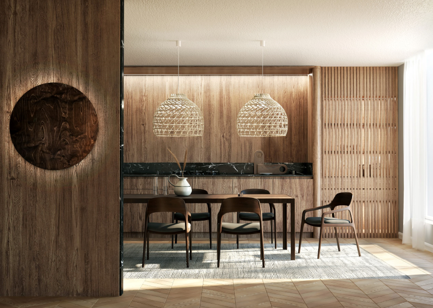 Kinkiet Ring Timber i lampy wiszące Boho