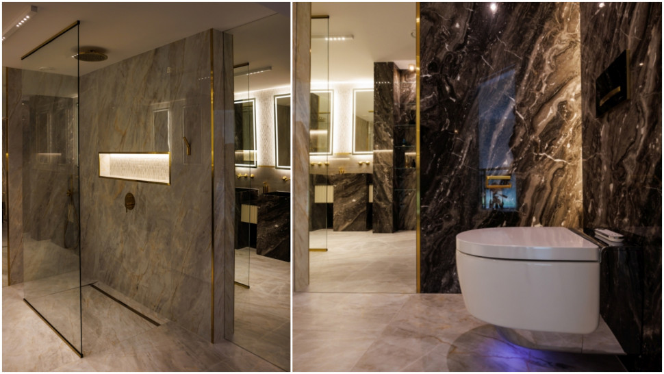 Architekci zdecydowali się na wyposażenie aż czterech z pięciu łazienek w toalety myjące AquaClean Mera marki Geberit, doceniając ich wyjątkową jakość i renomę marki