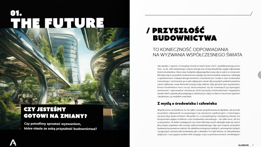 Aluprof prezentuje przyszłość budownictwa w albumie "Designing Tomorrow"