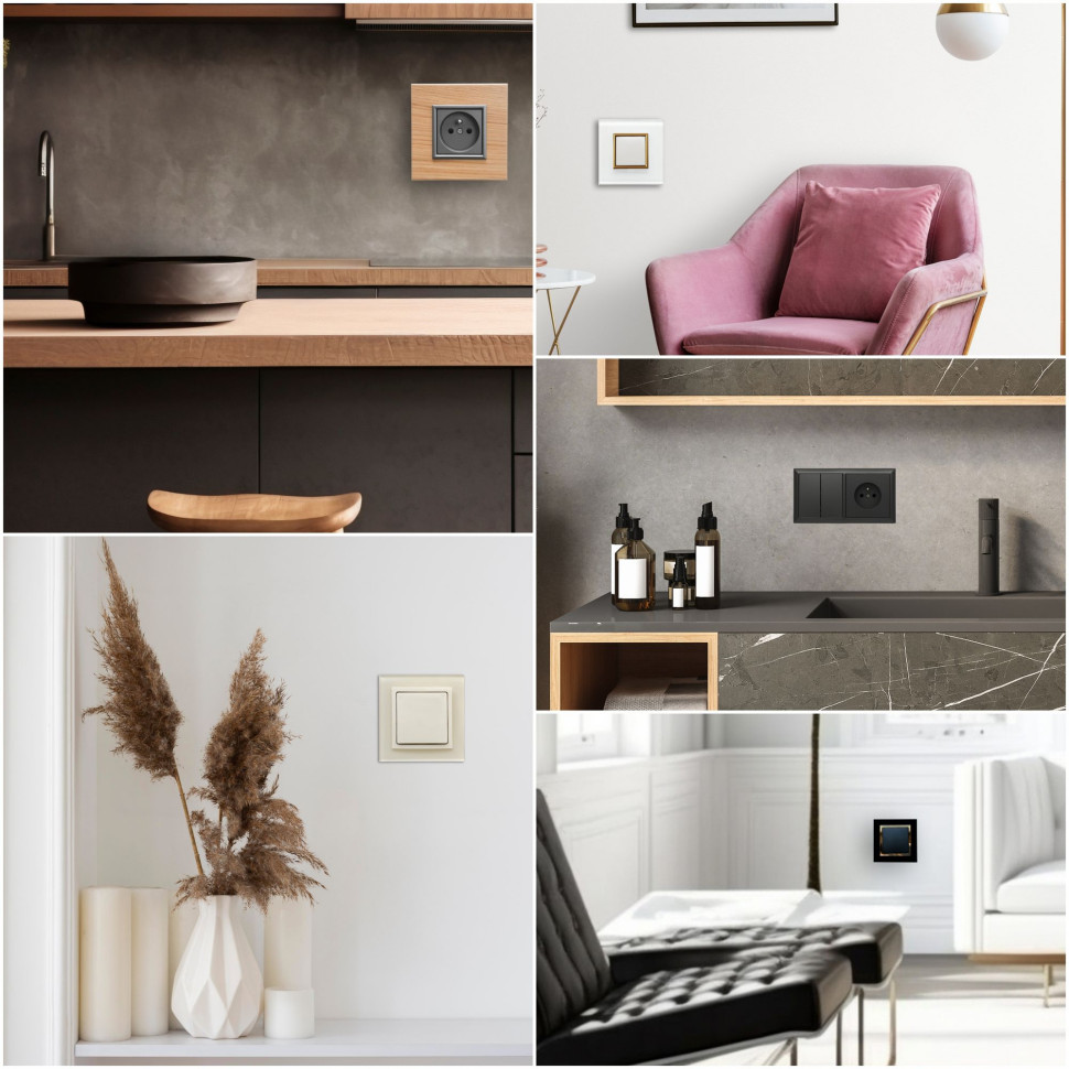 Gniazdka elektryczne #KOS z łatwością uzupełnią design dowolnego pomieszczenia