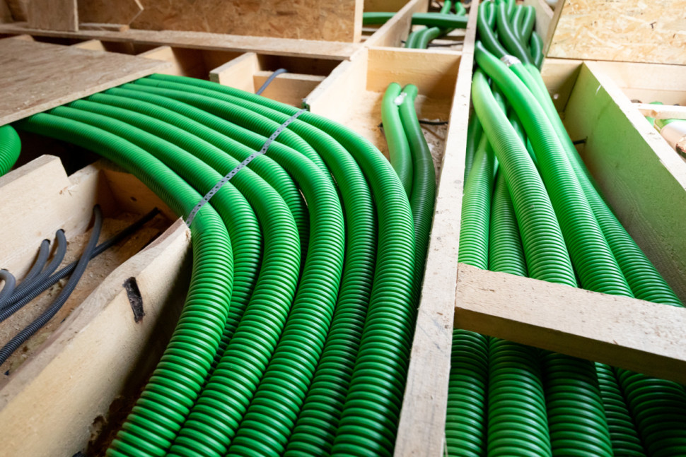 System rekuperacji w domu szkieletowym.