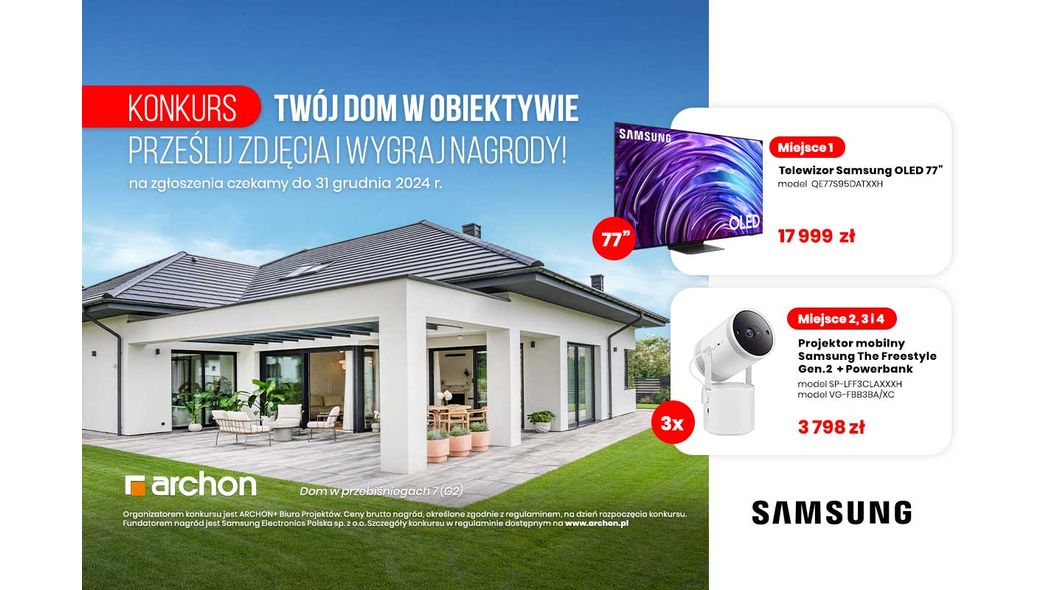 "TWÓJ DOM W OBIEKTYWIE" - dołącz do konkursu ARCHON+ i wygraj nagrody marki SAMSUNG!