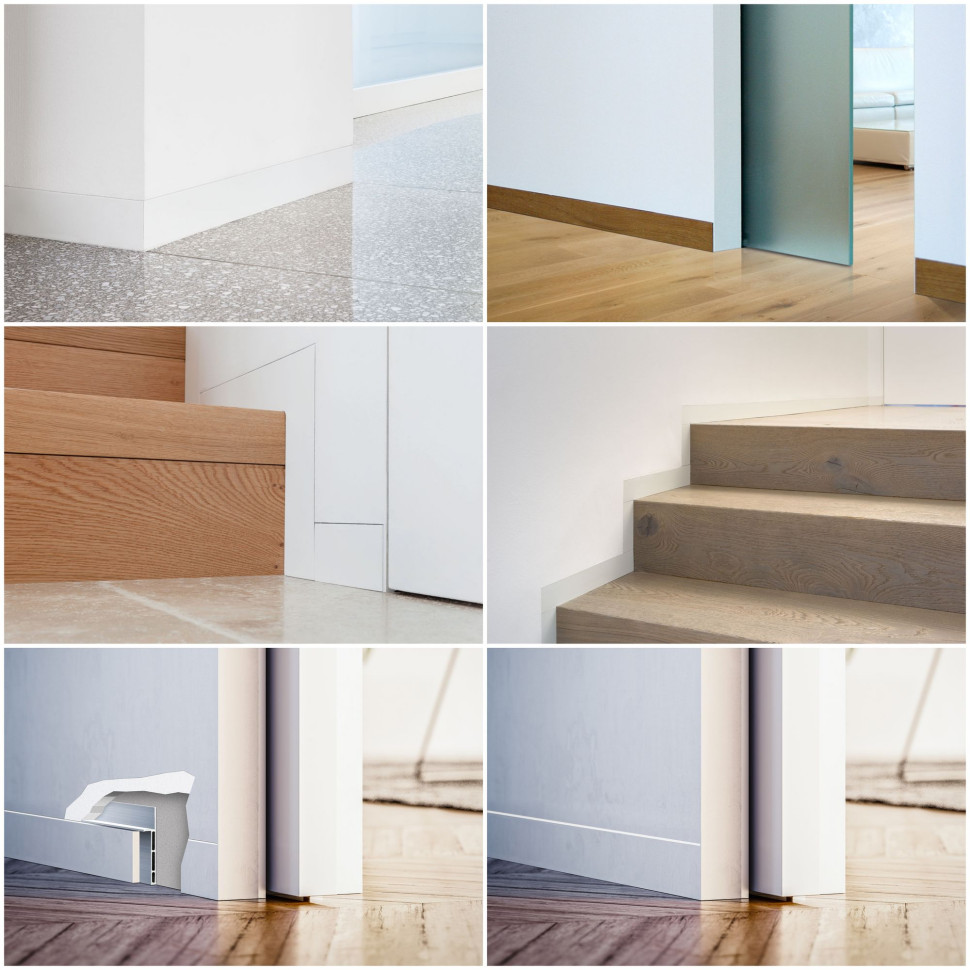 Listwa przypodłogowa ECLISSE Battiscopa w różnych aranżacjach