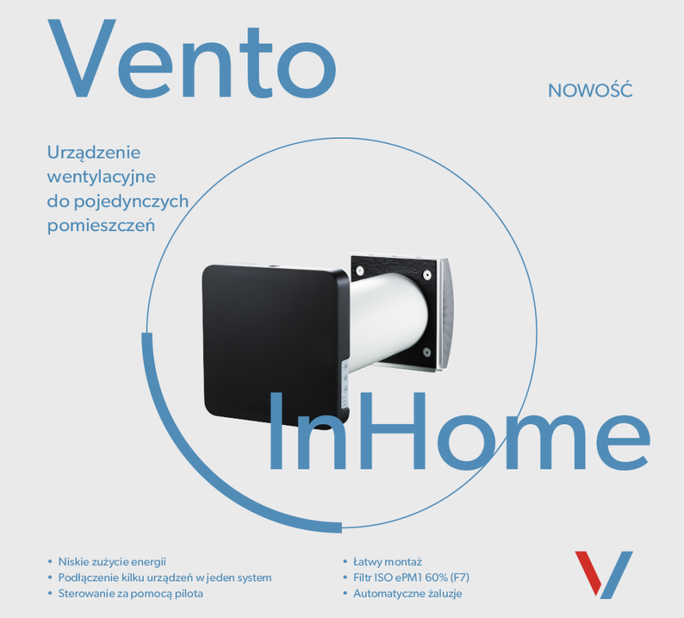 Infografika: Rekuperator Vento INHOME od Blauberg