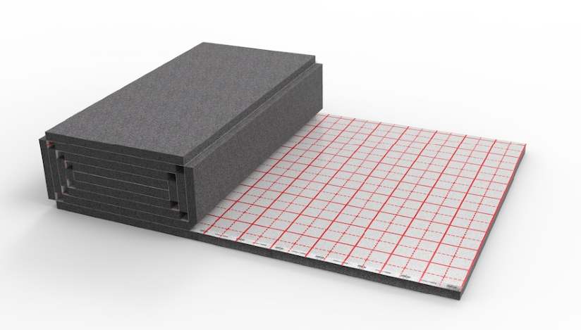 Płyty INSTAL PANEL PASSIVE PP dostępne są w formacie: Box tj odpowiednio naciętych płyt zwiniętych w kształt pudełka (boxu) o długości zależnej od grubości płyty.
