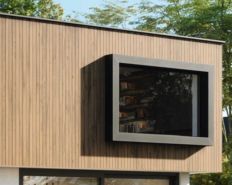 Okna w systemie Symbiotic do złudzenia przypominają nowoczesną stolarkę aluminiową. Fot. Schüco