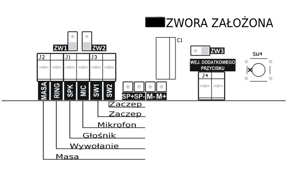 Podłączenie unifonu SMART 5P CYFRAL do instalacji 6- żyłowej