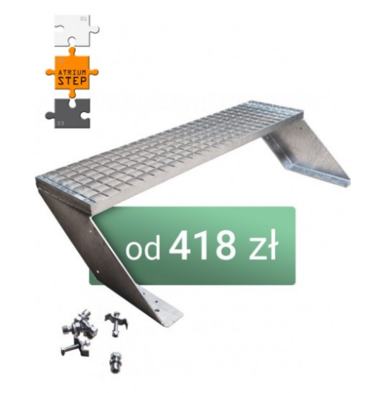 Metalowe schody zewnętrzne ATRIUM STEP