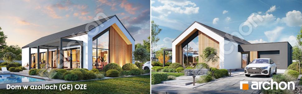 Dom w azollach (GE) OZE - wizualizacja