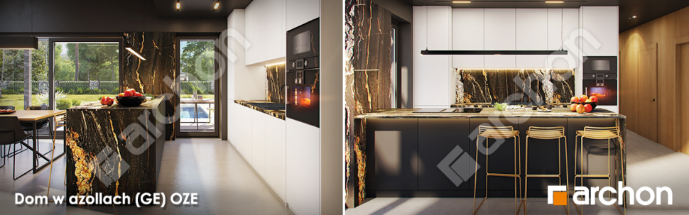 Dom w azollach (GE) OZE - wizualizacja wnętrza