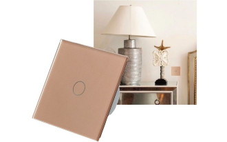 Pojedynczy złoty panel szklany LIVOLO