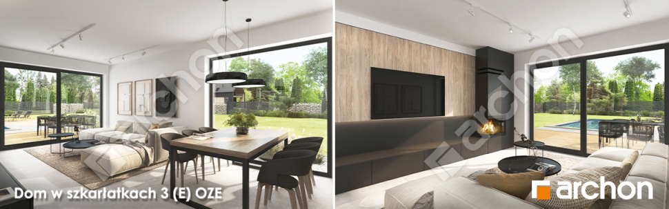Projekt Domu w szkarłatkach 3 (E) OZE - wnętrza