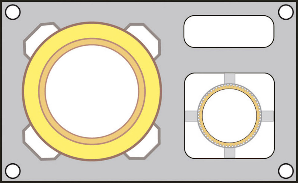 trzy kanały w kominie przekrój