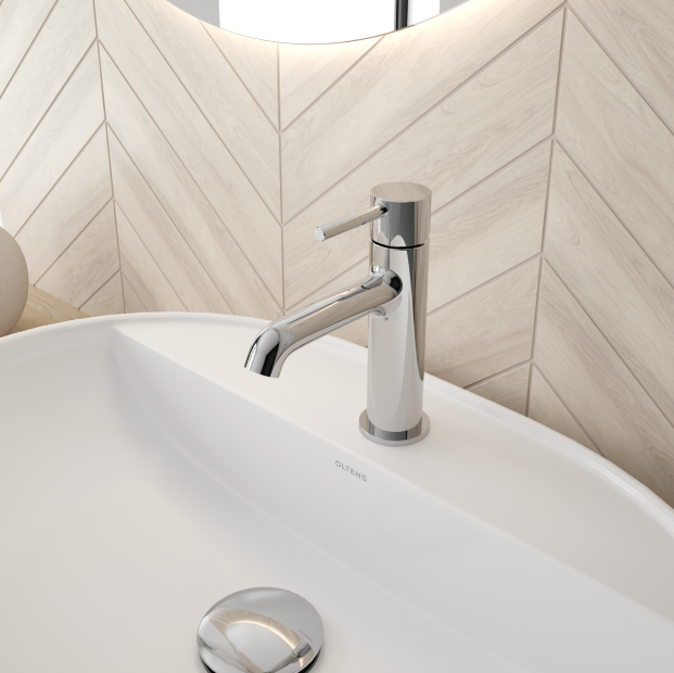 Oltens Molle Slim bateria umywalkowa stojąca chrom