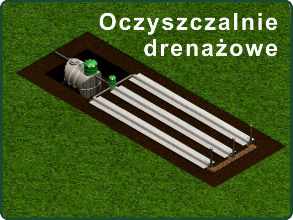 Schemat budowy oczyszczalni drenażowej