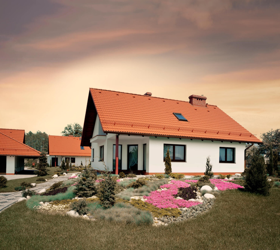 dachówka cementowa pomarańczowa