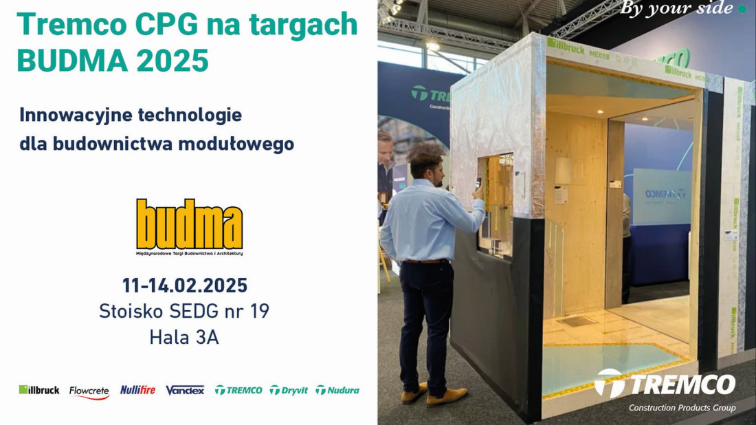 Rozwiązania Tremco CPG dla budownictwa modułowego na Targach BUDMA 2025