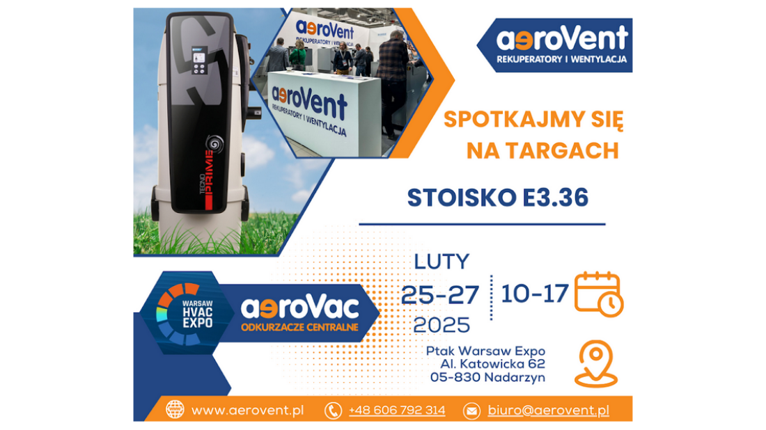 AeroVent na targach Warsaw HVAC Expo 2025 w Nadarzynie