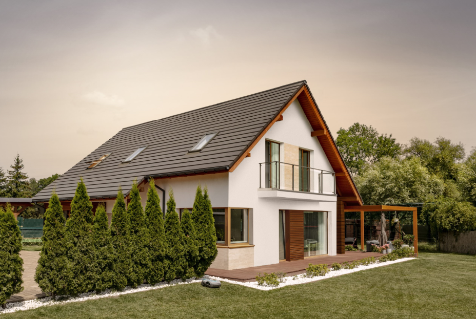 Dachówka betonowa Braas Teviva, kolor grafit 5