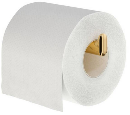 Złoty uchwyt na papier toaletowy przykuwa wzrok