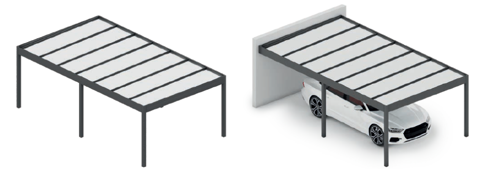 CARPORT ECO / opcja wolnostojąca, opcja przyścienna