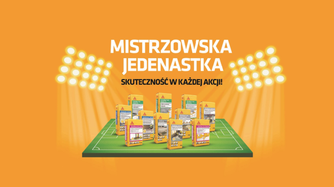 Mistrzowska 11-stka - nowe produkty w ofercie Sika Poland 