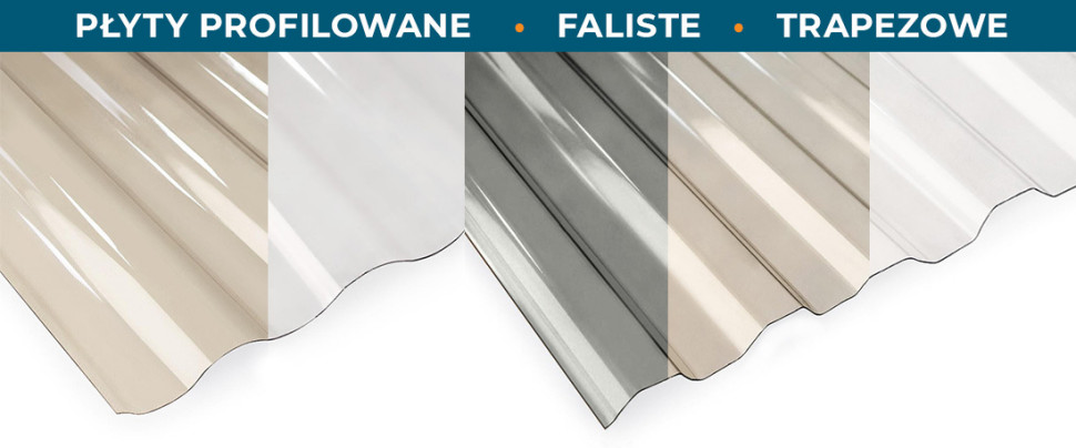 Płyty z poliwęglanu w ofercie Robeli profilowane, faliste, trapezowe
