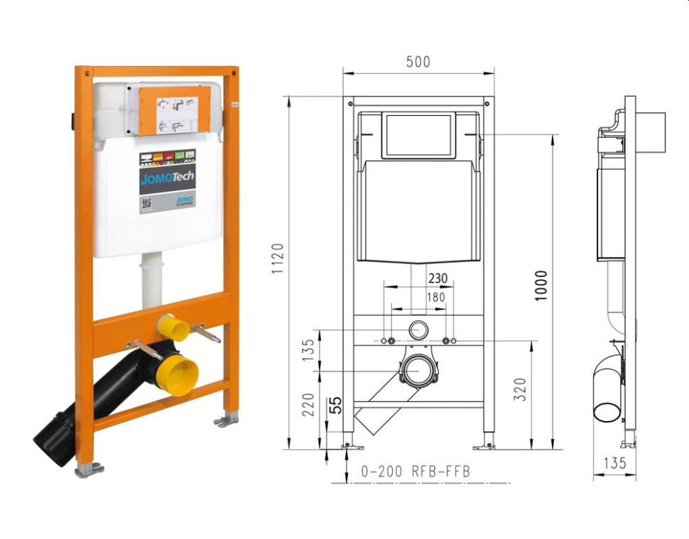 Seria JOMOTech, o wysokości 1120 mm, idealnie wpisuje się w nowoczesne aranżacje łazienkowe
