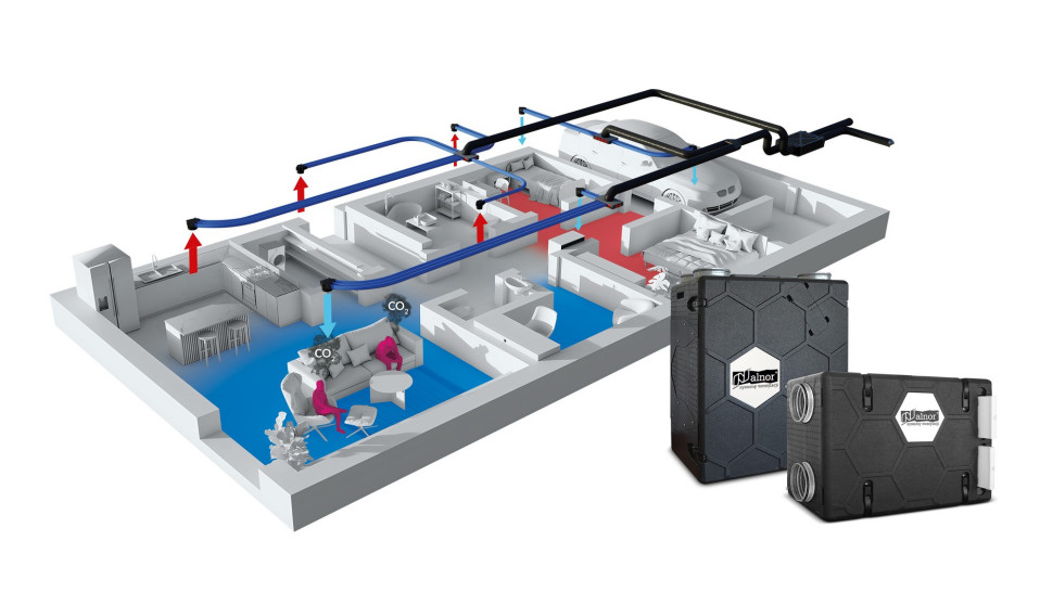 Schemat systemu rekuperacji