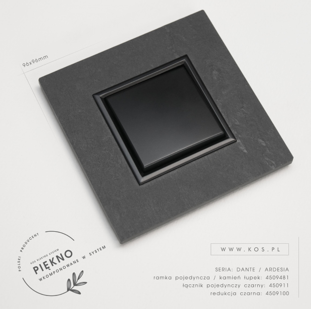 Ekskluzywna seria gniazd i włączników DANTE Ardesia