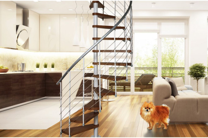 Schody kręcone na antresolę - co wybrać do małego wnętrza?