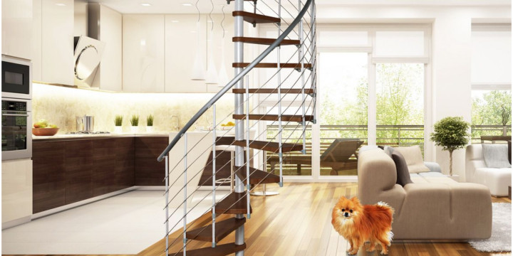 Schody kręcone na antresolę - co wybrać do małego wnętrza?