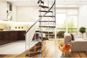 Schody kręcone na antresolę - co wybrać do małego wnętrza?