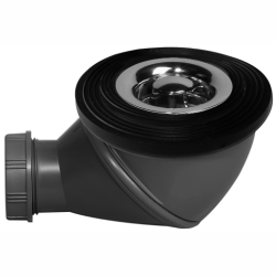 Syfon brodzika fi 50 mm z grzybkiem chrom czyszczony od góry "JAMES"