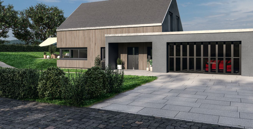 Brama segmentowa boczna HART 42 z profili aluminiowych