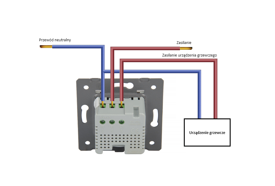 Schemat podłączenia termostatu pokojowego