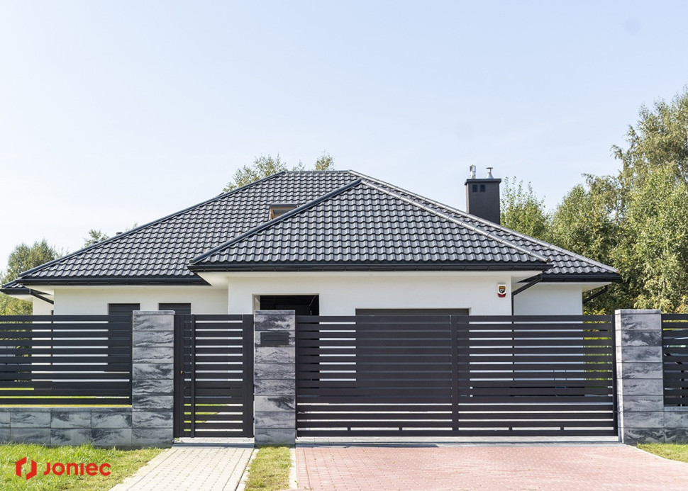 Ogrodzenia modułowe ROMA Horizon, kolor onyx