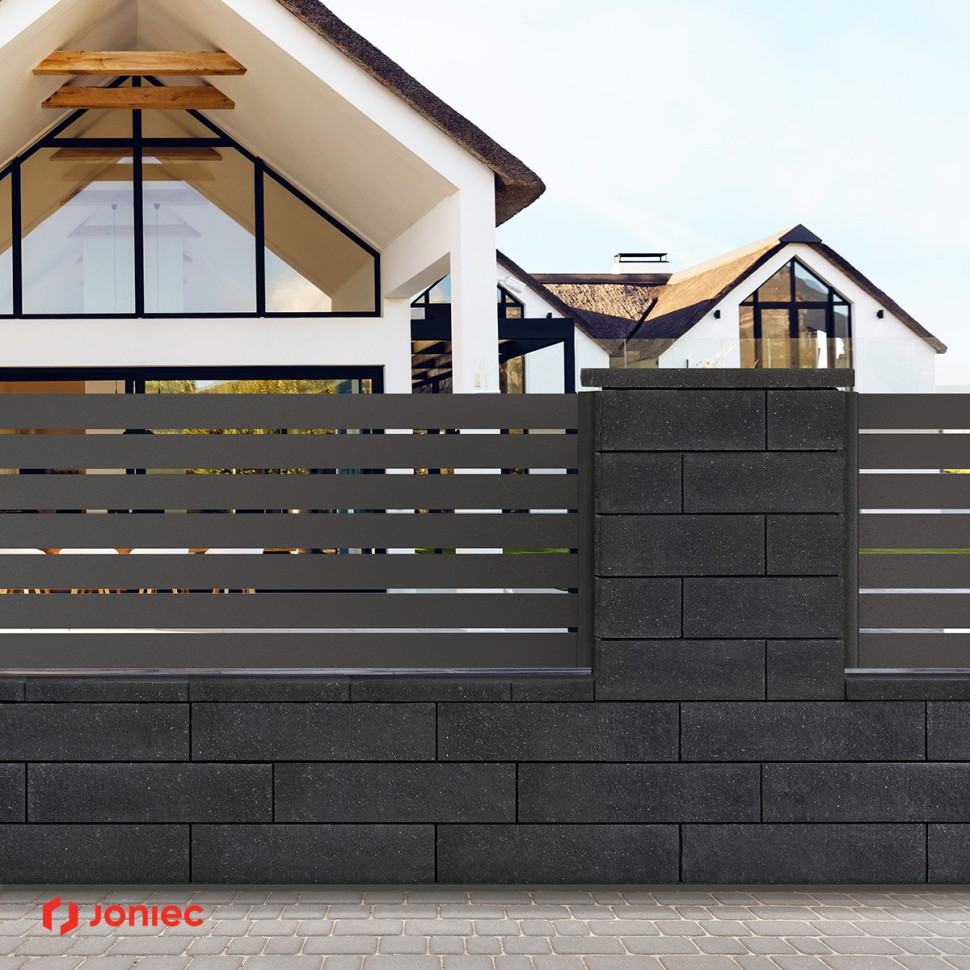 Ogrodzenia łupane GORC® Peak, kolor dark