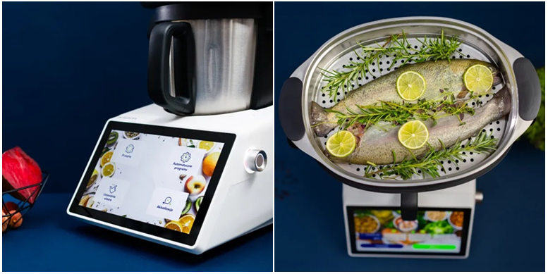 Mimo rozbudowanego zestawu akcesoriów, konstrukcja robota jest na tyle kompaktowa, że z łatwością zmieści się nawet w niewielkiej kuchni