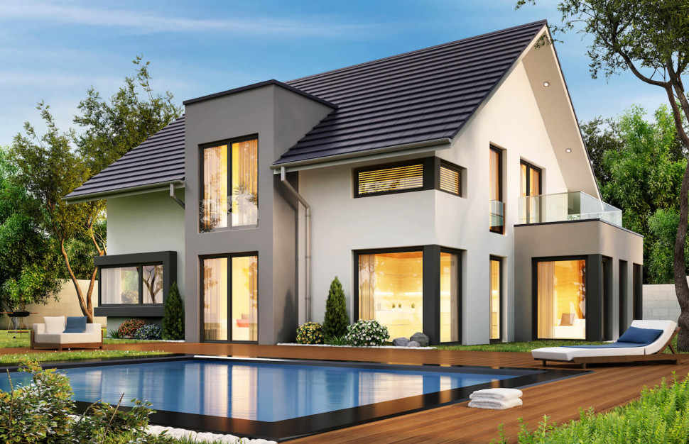 elewacja domu jasny kolor