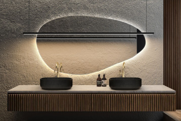 Plama no.1 LED - lustro podświetlane o organicznym kształcie