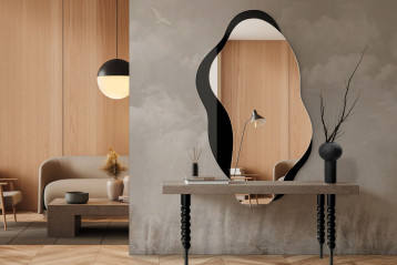 Dekoracyjne lustro Libido o organicznym kształcie