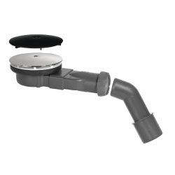 Odpływ brodzikowy SLIM Ø90 mm z dwoma grzybkami chrom i czarny 