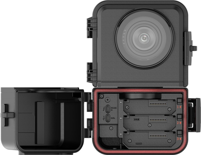 Obudowa ATH5000 służy do zabezpieczenia kamery TLC5000 przed czynnikami zewnętrznymi oraz do zapewnienia jej długotrwałego zasilania dzięki dodatkowym gniazdom na akumulatory