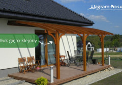 Łuki gięto-klejone na tarasie i w ogrodzie – trwałość spotyka design