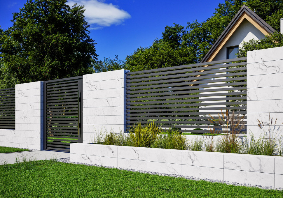 Ogrodzenie wykonane z pustaków Rezydencja Fronton